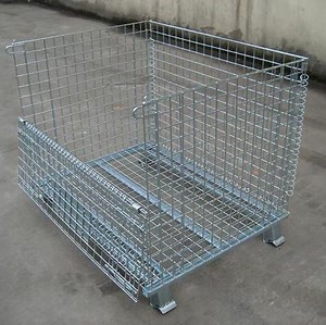 [Hot Item] Foldable Stacker Containers Steel Container Metal Sheet Storage /Pallet /Tray