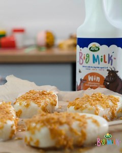 Enjoy our healthy cereal coated and infused milk lollies with even more goodness*, perfect for little big kids! 🥣 Get the full recipe: https://bit.ly/3jXXc3T *Contains fresh whole milk filled with Calcium, enriched with even more goodness – Iron, Vitamin D and Vitamin A. | Arla