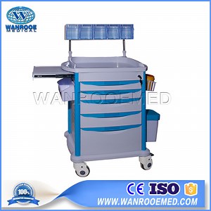 [Hot Item] 72 Series Hospital Emergency Crash Cart Treatment Trolley with Drawers