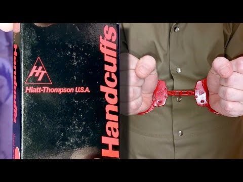 🚨🇺🇸 Hiatt-Thompson 1010 Chain link Red Police Handcuffs
