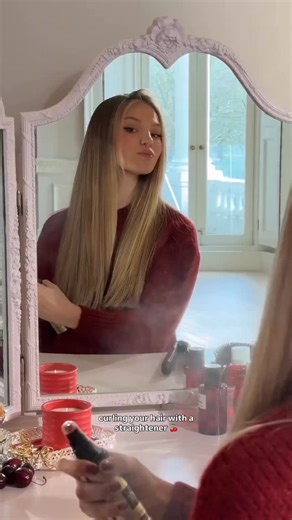 Hot girls can curl their hair with a straightener🫢 the NEW cherry chronos hair straightener has your name written all over it.🍒 #ghd #ghdcherrychic #cherrychic #chronos #repost | Scissor Sister Hair, Education & Wigs