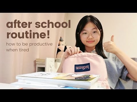 AFTERSCHOOL STUDY ROUTINE 🎒 how to be productive when tired