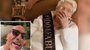Dwayne Johnson sends birthday wish to 100-year-old fan