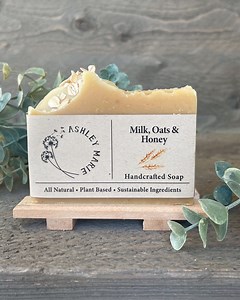 Honey Oatmeal Goat Milk Soap – Natural Cold Process Bar – Soothing Oatmeal Soap for Sensitive Skin – Handmade Moisturizing Vegan Soap - Etsy