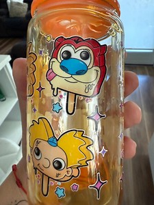 Nickelodeon (orange Slime 16oz Glass Cup) - Etsy