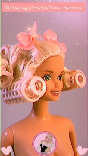 Working on a beautiful Barbie makeover! Yay! lol ✨👩🏼‍🦱🎀👛🎟️🌸💗✨ by Zach Spencer:)