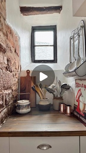 Sheila & Bruce Harvey-Larmar | Corner by corner we transformed our kitchen….here’s a before-during-and-after of the nook to the right of the chimney breast. Total cost... | Instagram