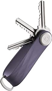 Orbitkey Active Rubber Key Organizer | Weather Resistant, Stainless Steel Locking Mechanism, Slim & Quiet Profile | Holds up to 7 Keys, Ultra Violet