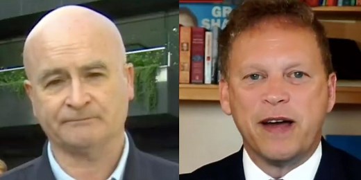 Mick Lynch slams ‘incompetent’ Grant Shapps for ‘pedalling baloney’