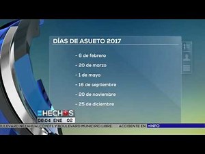 Días feriados 2017.