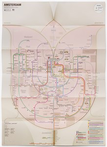 An Amsterdam Transit Map in the Shape of a Tulip