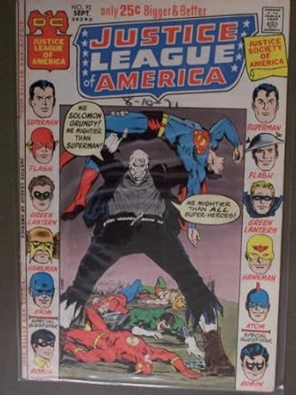 Amazon.com: Justice League of America Comic Book (Solomon Grundy-the One and Only, 92): Mike Friedrich: Libros