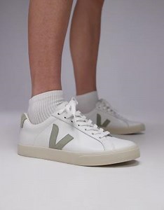 VEJA - Esplar - Sneakers met logo in extra wit klei leer | ASOS