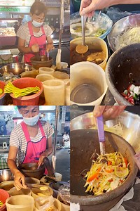 Most Popular Spicy Green Papaya Salad In Thailand Street Food | •Tu & Eu •