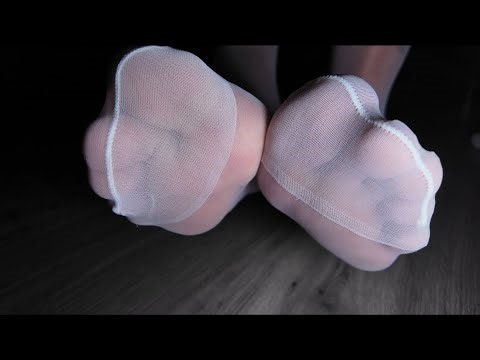 White Nylon Feet Close Up #nylon #feet #pov #closeup