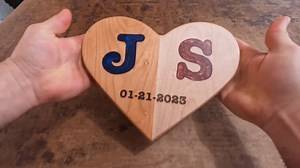 Heart With Epoxy | Hess Carpentry & Woodwork LLC