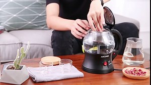 AICOOK Electric Kettle, Electric Tea Kettle With Tea Infuser, Small Electric Glass Tea Pot, Cordless, Keep Warm, Auto Shut-Off and Boil-Dry Protection, BPA Free