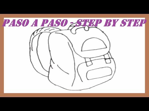 Como dibujar una Mochila paso a paso l How to draw a Backpack step by step