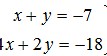 Solving Linear Systems by Elimination