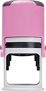 Delaware Notary Stamp | Round Self Inking Unit - Shiny Printer R-542 with Unique Body (Pink)