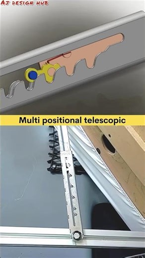 Multi positional telescopic stay :#3ddesign #telescope #working #positionaltradingstrategy #cad #3d