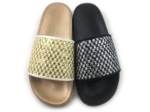 [Hot Item] Latest Black Color PVC Ladies Sandals Flipflops Women PVC Slippers