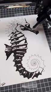 56 reactions | Seahorse from @pen_plotter_drawings with iDraw #penplotter from UUNA TEK | IDraw Pen Plotter By UUNA TEK | Facebook