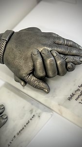 🕊️ A L E X A N D E R 🕊️ . Charlene & Shawny contacted me urgently when their Grandad was near the end of his life in hospital last year. They got in touch and I was in his hospital room within the hour. We cast his hand alone for Shawny, and we cast him and Charlene holding hands. Alexander was their absolute idol. He was more than a Grandad, better than a Dad, and just the best person in their life. I know the family well as I’ve done a lot of castings for them in the past, and I heard so muc