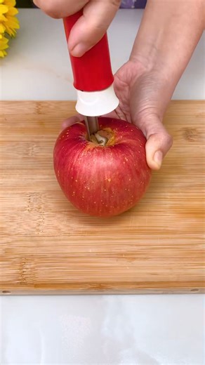 🍎 Say goodbye to messy and time-consuming apple coring! 💪🏼 Introducing the 2 in 1 Stainless Steel Apple Corer Tool, the ultimate kitchen companion for all your fruit needs. 🙌🏼 Not only does it effortlessly remove the core, but it also slices your apple into perfect, bite-sized pieces. 🤩 Talk about efficiency and convenience in one tool! 😍 Trust me, this will be your new go-to gadget for all your snacking and baking needs. 🍏 Grab yours now and thank me later! #applecorer #kitchengadgets #