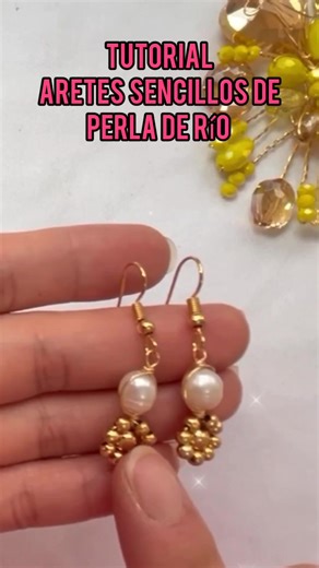 Tutorial ... Aprende a realizar aretes de alambrismo con perla de río largos y cortos., parte 3 | C y C creaciones
