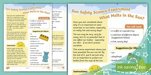 Sun Safety Science Experiment: What Melts in the Sun?