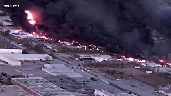 New footage shows destruction after UPS plane crash in Kentucky