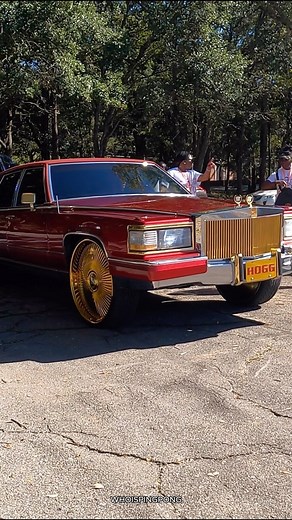 Candy red Cadillac on gold wheels ——————-—————————— This and more on my page follow me on Instagram @whoispingpong .. link in bio to subscribe to my YouTube #whoispingpong . . . . . #bigrims #candypainted #rims #cadillac #wheels #forgiato #bigwheels #candypaint #pressureseason #forged #pressure #customwheels | Whoispingpong