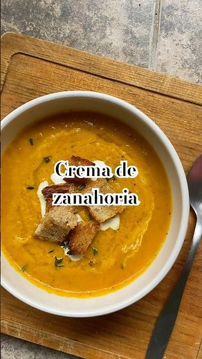 Acompáñame a preparar crema de zanahoria 🥕 #sopas #recetasfaciles #pandemasamadre