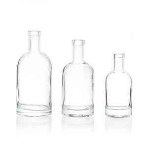 [Hot Item] 700ml 750m Round Bottle Wine Glass Vodka Bottle with Rubber Cap