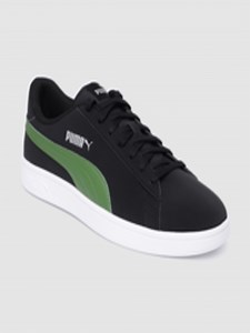 Buy Puma Unisex Black & Green Smash V2 Buck Sneakers -  - Footwear for Unisex