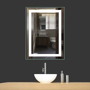 [Hot Item] Bathroom LED Mirror for Shower Room Defogger Wall Mounted Mirror with Touch Switch Bluetooth Speaker Defog Digital Clock