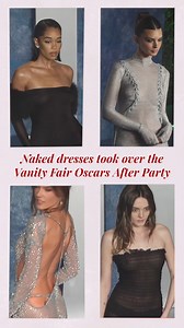 "Naked" dresses took over the Vanity Fair Oscars After Party—see the most risqué looks: https://bit.ly/3ZWoxse | Vogue Australia