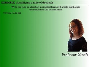 Simplifying a ratio of decimals