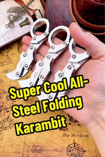 Super Cool All-Steel Folding Karambit Knife