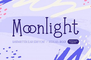 Moonlight Slab Serif Font, a Slab Serif Font by TypeFairy