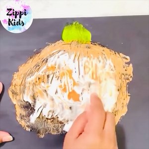 8.4K views · 82 reactions | Puffy Pumpkin Sensory Fork Art ..Cute and Messy Pumpkin painting for fall! All you need is Shaving cream, paints, school glue, fork!  | Zippi Kids Corner | Facebook