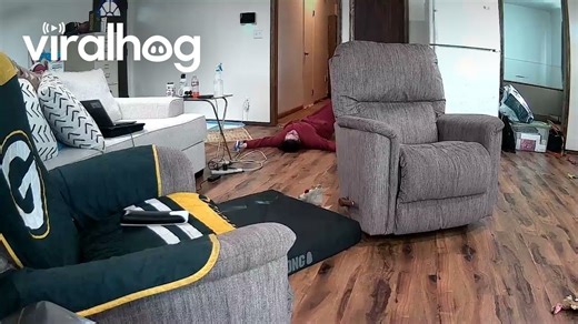 Woman falls over gate