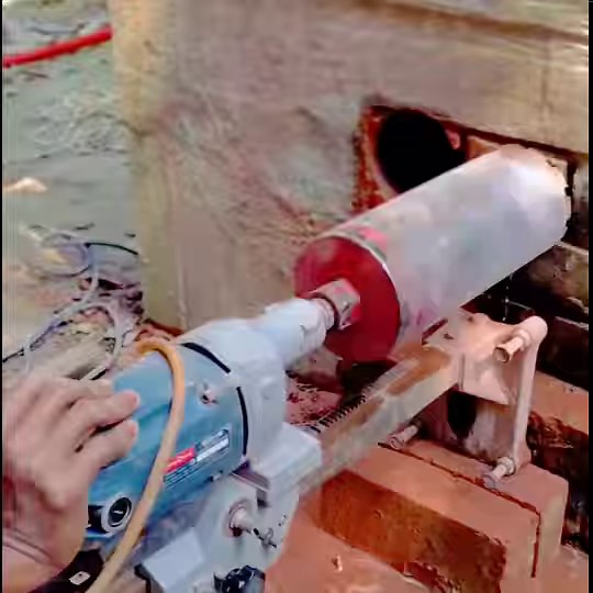 4.6K views · 16 reactions | diamond coring tool for wet drilling into concrete||How to use core cutting machine | Story Finishings | Facebook