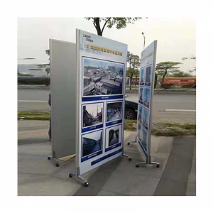 [Hot Item] Exhibition Display Partition Panel Screen Movable Foldable Room Space Divider Stand Partition