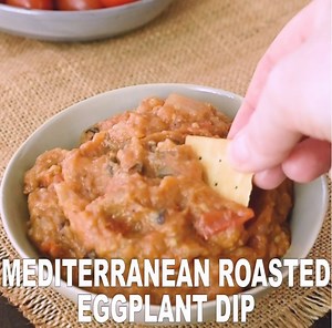 A full flavored, roasted vegetable dip that just happens to be vegan. Recipe > https://culinaryginger.com/roasted-eggplant-dip/ | Culinary Ginger - Authentic Recipes, Honest Ingredients