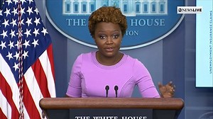 Karine Jean-Pierre: "Today I join people around the world in wearing purple to show solidarity with victims of domestic violence, and with lesbian, gay, bisexual, transgender, queer, and intersex youth. Our administration stands with you, we support you and we love you." | ABC News Live