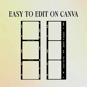 Retro Film Photo Booth Strip Template 2x6: Wedding & Party Printable (canva Editable, Digital Download) - Etsy Canada