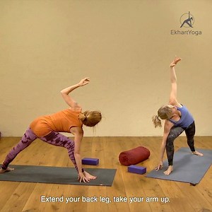 2K views · 36 reactions | Beginning with some Yin yoga to slowly and mindfully settle the body and mind. We then move the body in a stronger Yang flow in this 11th class of our 'Tune Up & Refresh' programme. For the full class, visit: www.ekhartyoga.com/classes/class-3-calm-steady-and-strong-yin-plus-slow-flow | YogaEasy | Facebook