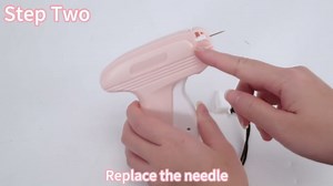 Mini Stitch Gun for Clothes, Handheld Stitch Tag Gun Quick Stitch Sewing Gun with 6 Micro Needle, 2500 Black & 2500 White Micro Fasteners, Tagging Gun (Purple)